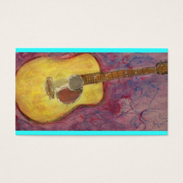 guitare acoustique patinée jaune (Devant)
