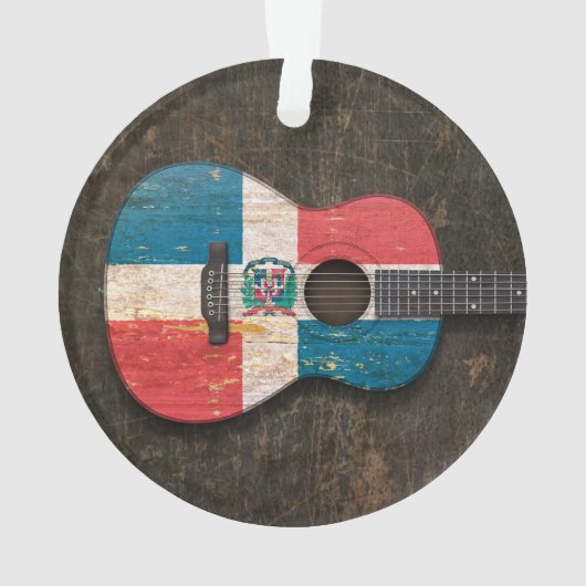 Guitare acoustique rayée de drapeau de la (dos)