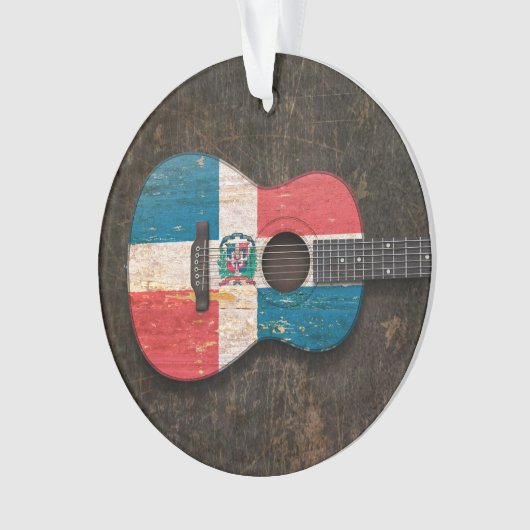 Guitare acoustique rayée de drapeau de la (devant)