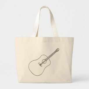 Guitare acoustique, sacs de dessin d'art