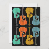 Guitare Anniversaire Fête Ado Invitation garçon (Dos)