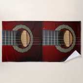 Guitare Brown classique, Serviette de plage (Devant)