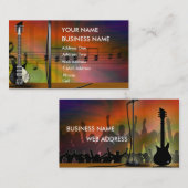 Guitare - Carte de visite de musique (Devant / Derrière)