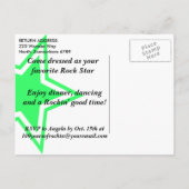 Guitare : Carte postale Invitation Anniversaire Ro (Dos)