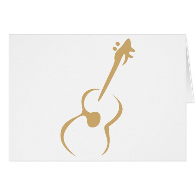 Guitare classique dans le style chic de dessin (Devant horizontal)