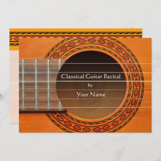 Guitare classique - Invitation (Devant / Derrière)