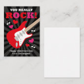 Guitare Classroom Valentine Cartes pour enfants (Devant / Derrière)