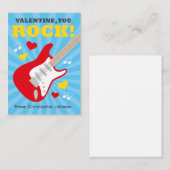 Guitare Classroom Valentine Cartes pour enfants (Devant / Derrière)