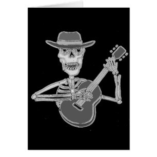 Guitare de jeu squelettique Artsy fraîche