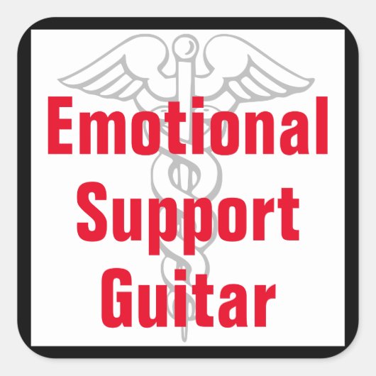Guitare de support émotionnel - Sticker amusant (Devant)