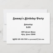 Guitare d'écureuil Invitation de fête d'anniversai (Dos)