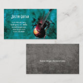 Guitare DJ rouge de carte d'industrie musicale (Devant / Derrière)