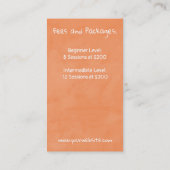 Guitare Doodle Guitariste Carte de visite orange (Dos)