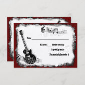 Guitare électrique Black Red Music RSVP (Devant / Derrière)