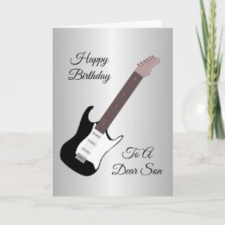 Guitare électrique carte d'anniversaire de son