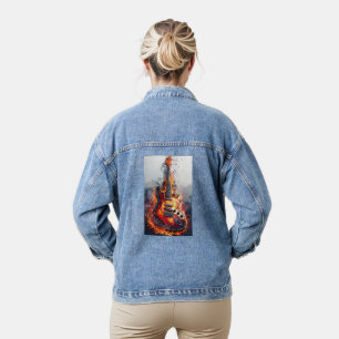 Guitare électrique en feu