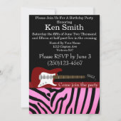 Guitare électrique Invitation Anniversaire #18 (Devant)