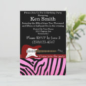 Guitare électrique Invitation Anniversaire #18 (Debout devant)