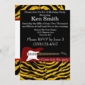 Guitare électrique Invitation Anniversaire #4 (Devant / Derrière)