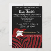 Guitare électrique Invitation Anniversaire #8 (Devant)