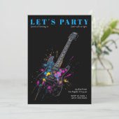Guitare électrique Invitation de fête d'anniversai (Debout devant)