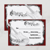 Guitare électrique Noir Rouge Blanc Musique RSVP (Devant / Derrière)