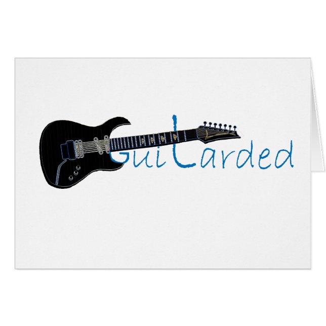 Guitare électrique noire de Guitarded (Devant horizontal)