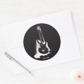 Guitare électrique noire et blanche - Sticker (Enveloppe)