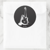 Guitare électrique noire et blanche - Sticker (Sac)