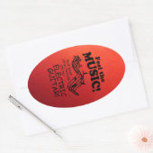 Guitare Électrique Sentez Le Sticker Ovale Musique (Enveloppe)
