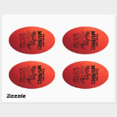 Guitare Électrique Sentez Le Sticker Ovale Musique (Feuille)