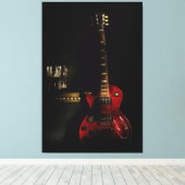 guitare et amplificateur grande toile murale art (Insitu (Plancher de Bois))