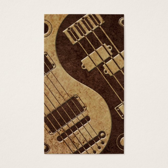 Guitare et basse Yin Yang avec texture Brown (Devant)