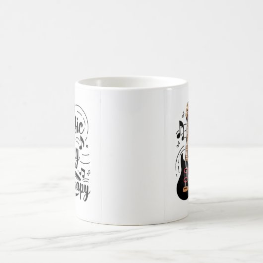 Guitare et notes de musique Harmonious Therapy Mug (Centre)