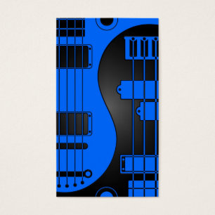 Guitare et Yin bas Yang bleu et noir