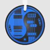 Guitare et Yin bas Yang bleu et noir (dos)