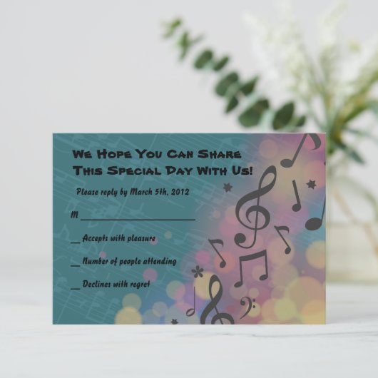 Guitare Girl Bat Bar Mitzvah Invitation Carte de r (Debout devant)