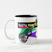 Guitare Légende Retro Illustration Mug personnalis (Gauche)