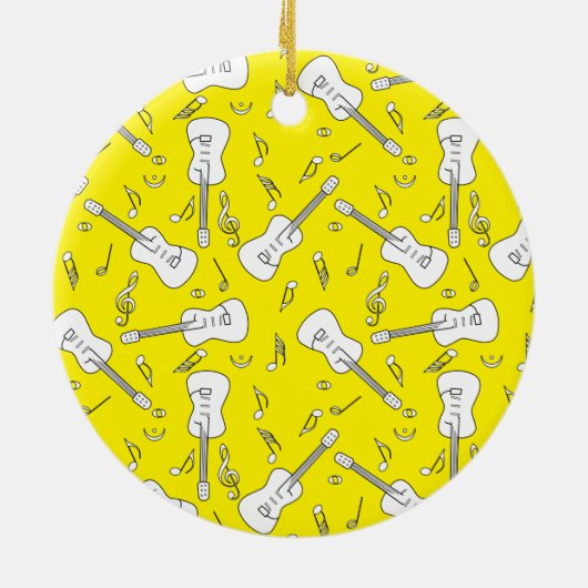 Guitare Lines Notes musicales Ornement céramique (Dos)