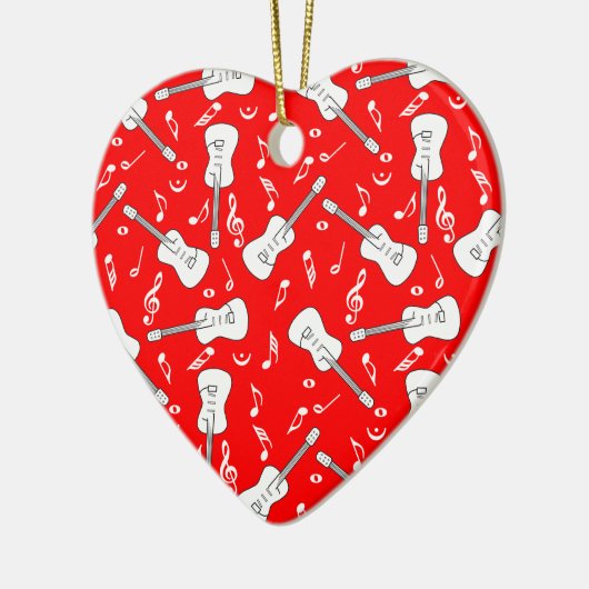 Guitare Lines Notes musicales Ornement céramique (Gauche)