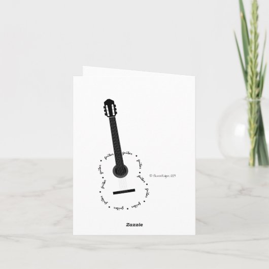 Guitare Merci note (Dos)