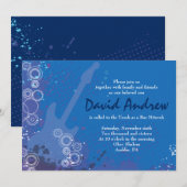 Guitare Musical Bar Bat mitzvah Invitation (Devant / Derrière)