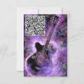 Guitare musicale Carte Anniversaire Votre QR Code  (Dos)