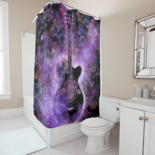 Guitare Musique Douche Rideau