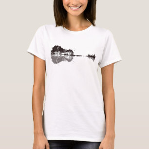 Guitare nature arbres oiseaux T-Shirt