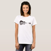 Guitare nature arbres oiseaux T-Shirt (Devant entier)