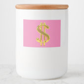 Guitare noire sur Étiquette rose (Devant)