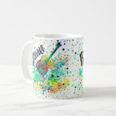 Guitare personnalisée et accords splatz café Mug (Devant gauche)