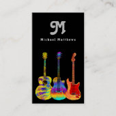 Guitare Professeur Personnalisé Photo Carte de vis (Devant)