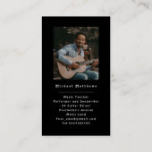 Guitare Professeur Personnalisé Photo Carte de vis (Dos)